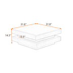 Square LED Coffee Table With Modern Minimalist Design