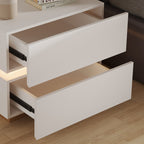 Modern White LED Coffee Table With Drawer Storage