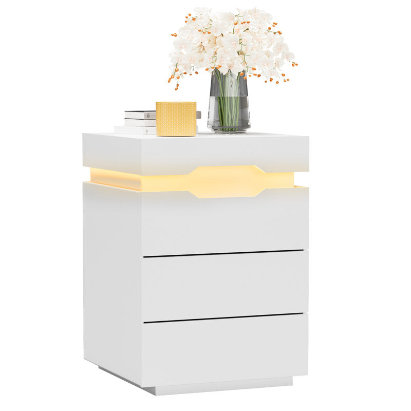 Minimalist LED Coffee Table With 3 Drawers