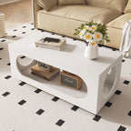 Minimalist LED Coffee Table With Open Display Storage
