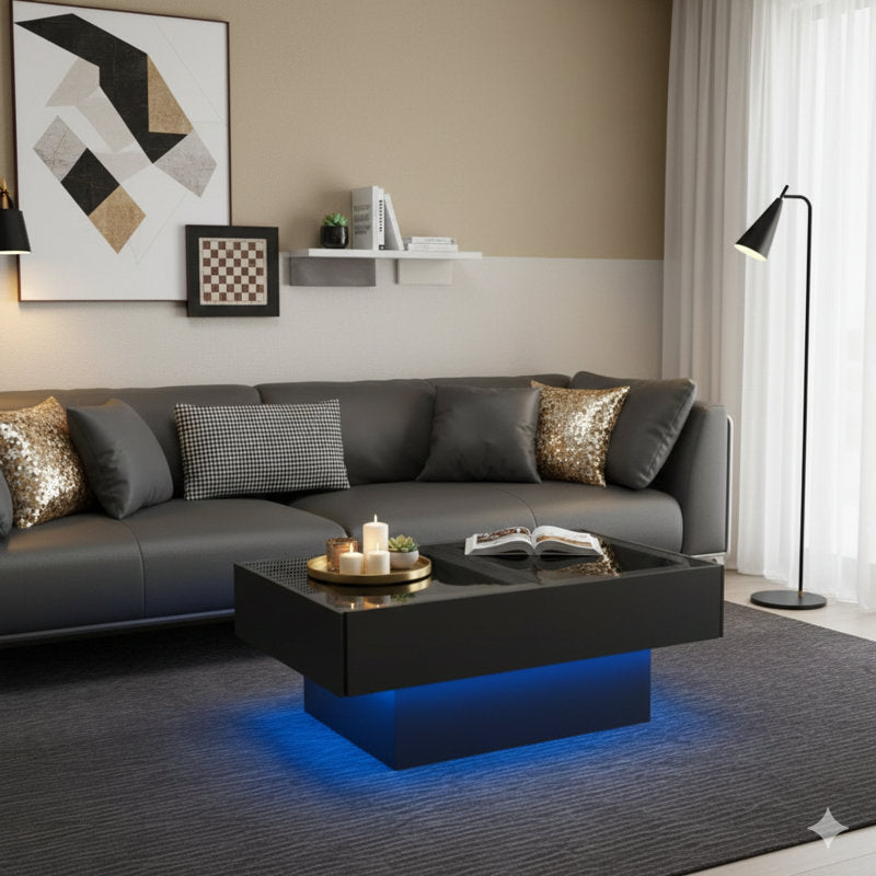 Modern Stylish LED Coffee Table With Floating Base