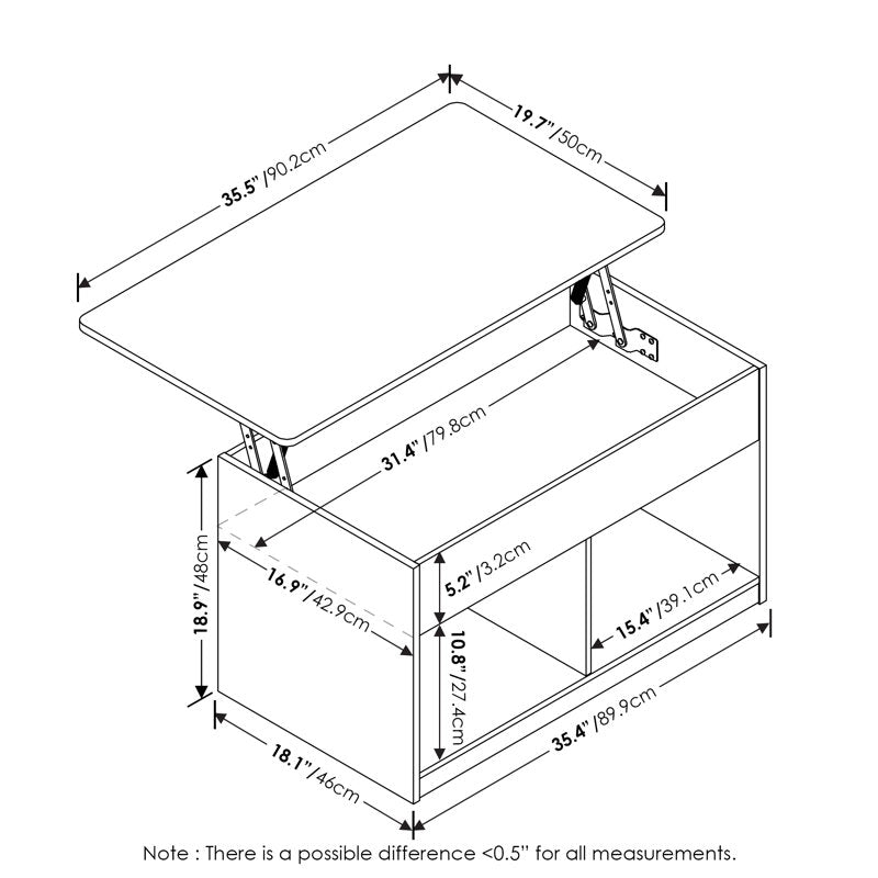 Modern Coffee Table With Open Shelf Storage