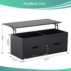 Modern Lift Top Coffee Table With Drawer Storage
