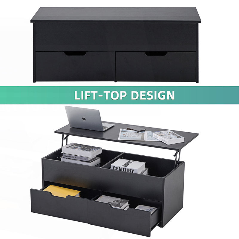 Modern Lift Top Coffee Table With Drawer Storage