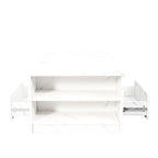 Modern LED Coffee Table With Marble Finish & Storage