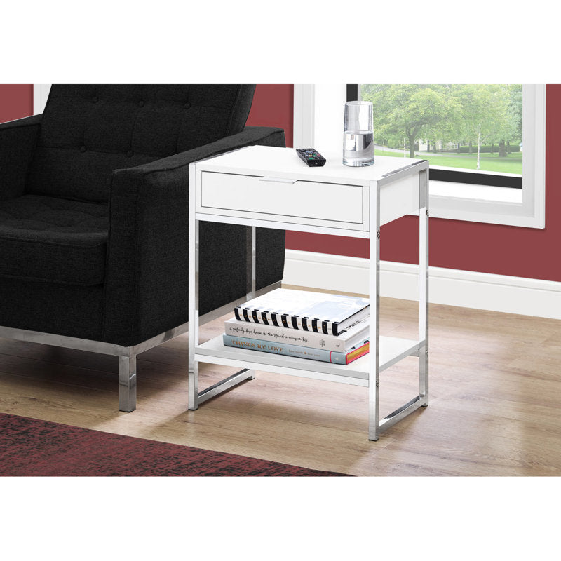 Modern Bedroom Side Table With Storage Drawer