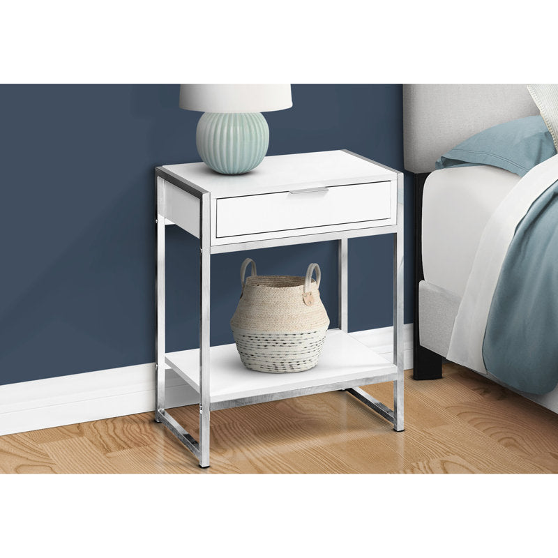 Modern Bedroom Side Table With Storage Drawer