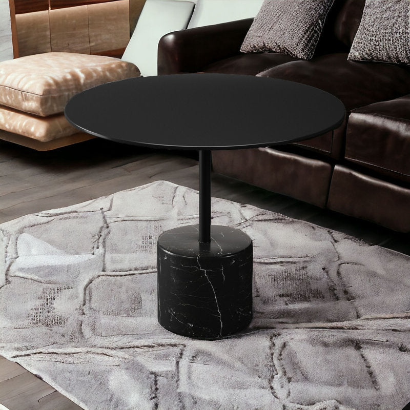 Modern Round Coffee Table With Marble Base