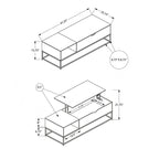 Modern Black Coffee Table With Drawer Storage