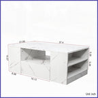 Minimalist LED Coffee Table With Marble Finish