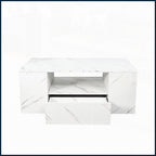 Minimalist LED Coffee Table With Marble Finish