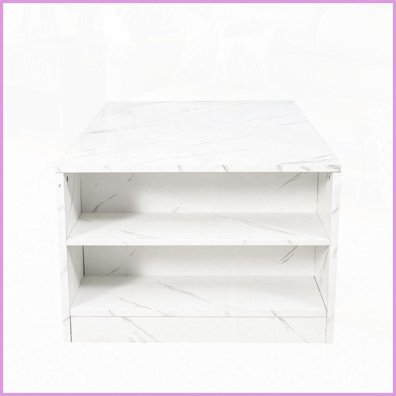 Minimalist LED Coffee Table With Marble Finish