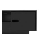 Modern Storage LED Coffee Table Black Center Table for Living Room