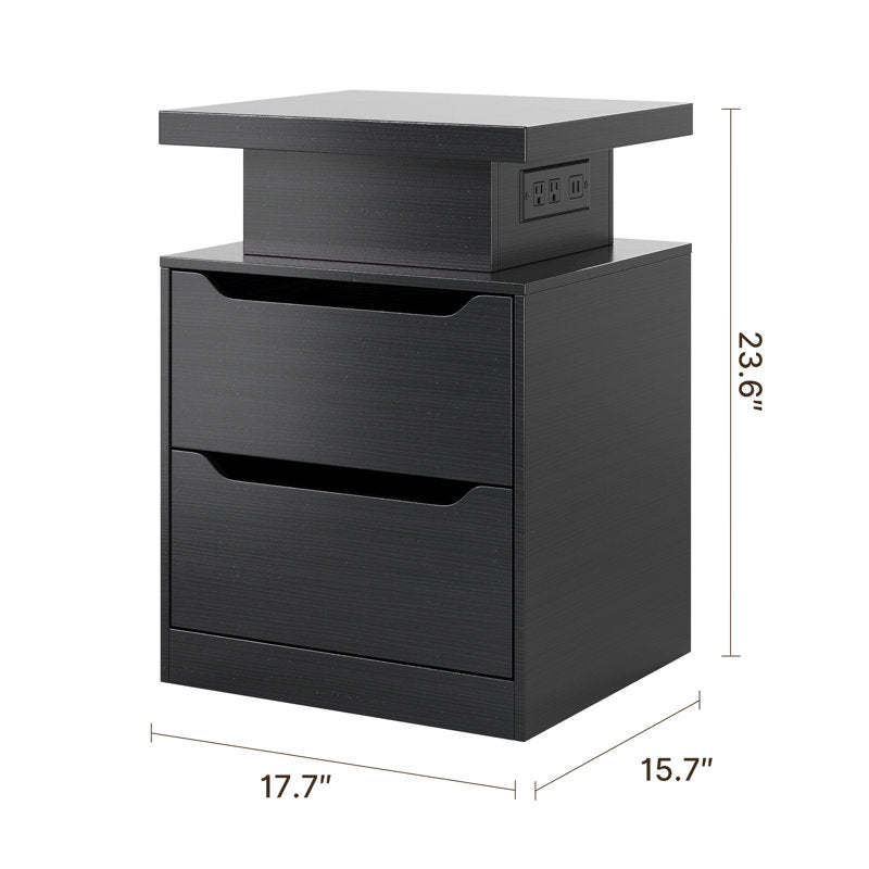 Modern LED Coffee Table Light and 2 Drawer Storage