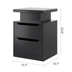 Modern LED Coffee Table Light and 2 Drawer Storage