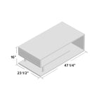 Modern Rectangular Coffee Table With Open Shelf