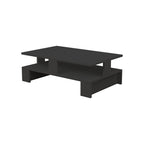Modern Black Coffee Table With Open Shelf