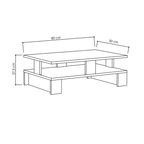 Modern Black Coffee Table With Open Shelf