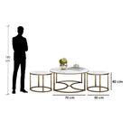 Trio Golden Nesting Tables Set of 3