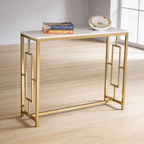 Modern Design Console Table with Copper Metal Finish