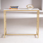 Modern Design Console Table with Copper Metal Finish