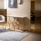 Contemporary Console Table in Geometric Pattern Design