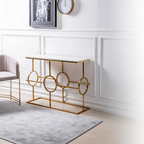 Contemporary Console Table in Geometric Pattern Design
