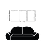 Flower Abstract Shapes Floating Canvas Wall Painting Set of Three
