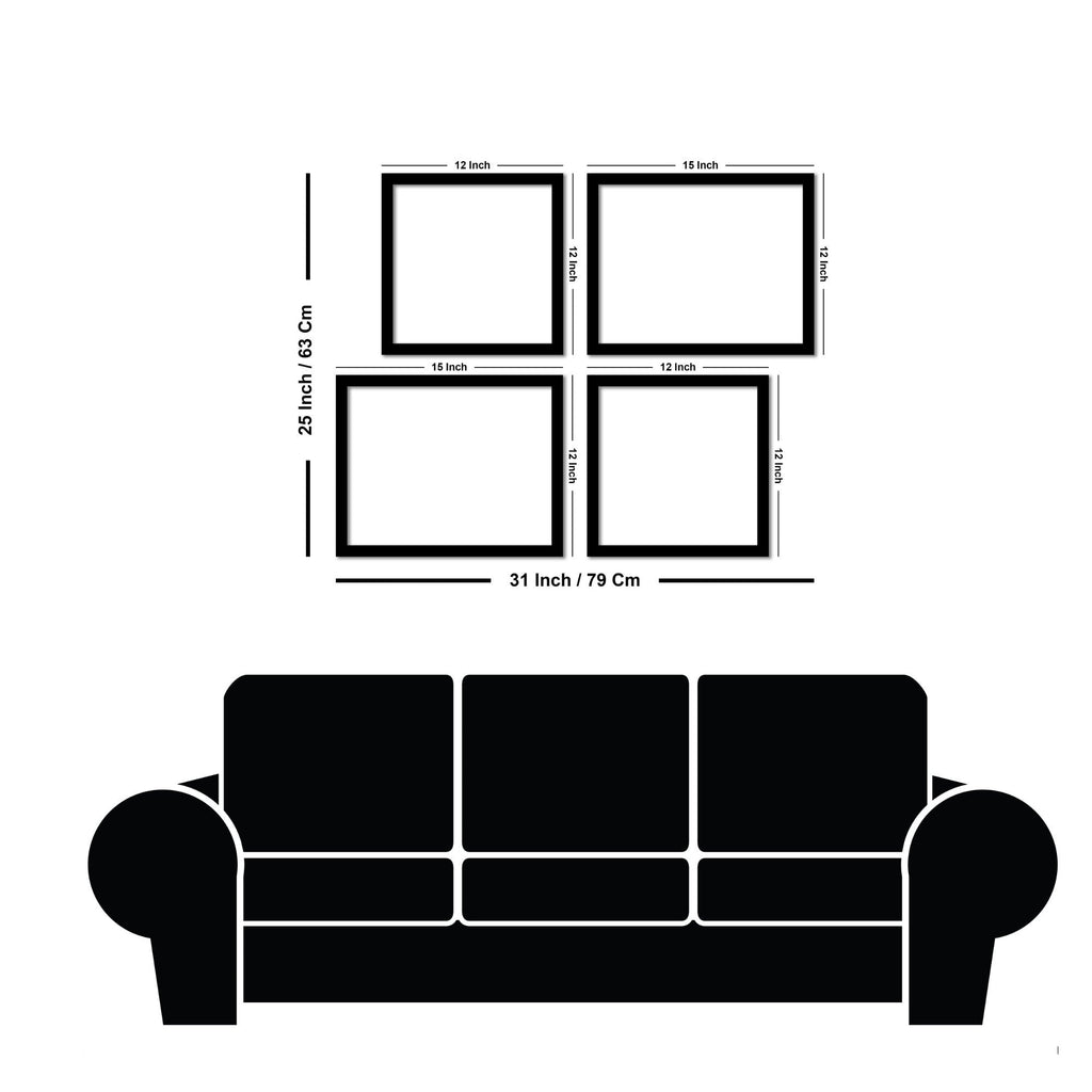 Traditional Rajasthani Culture Wall Frame Set of Four