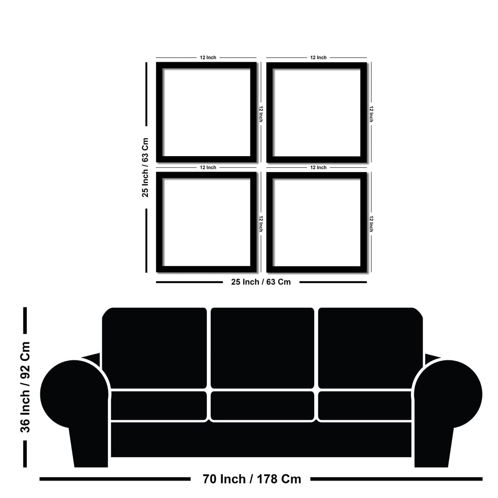 Two Bodybuilder & Gym Motivational Quote Framed Wall Hanging Set of 4