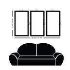 Premium 3 Pieces Wall Hanging Frame Panting of Vector Illustration Art