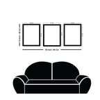 Abstract Mountain Landcape Wall Frame Set of Three
