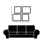 Christian Stained Glass Art 4 Pieces Wall Frame Hanging