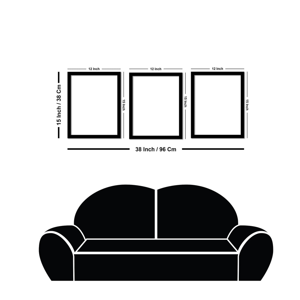 Modern Art Shapes Wall Frame Set of Three