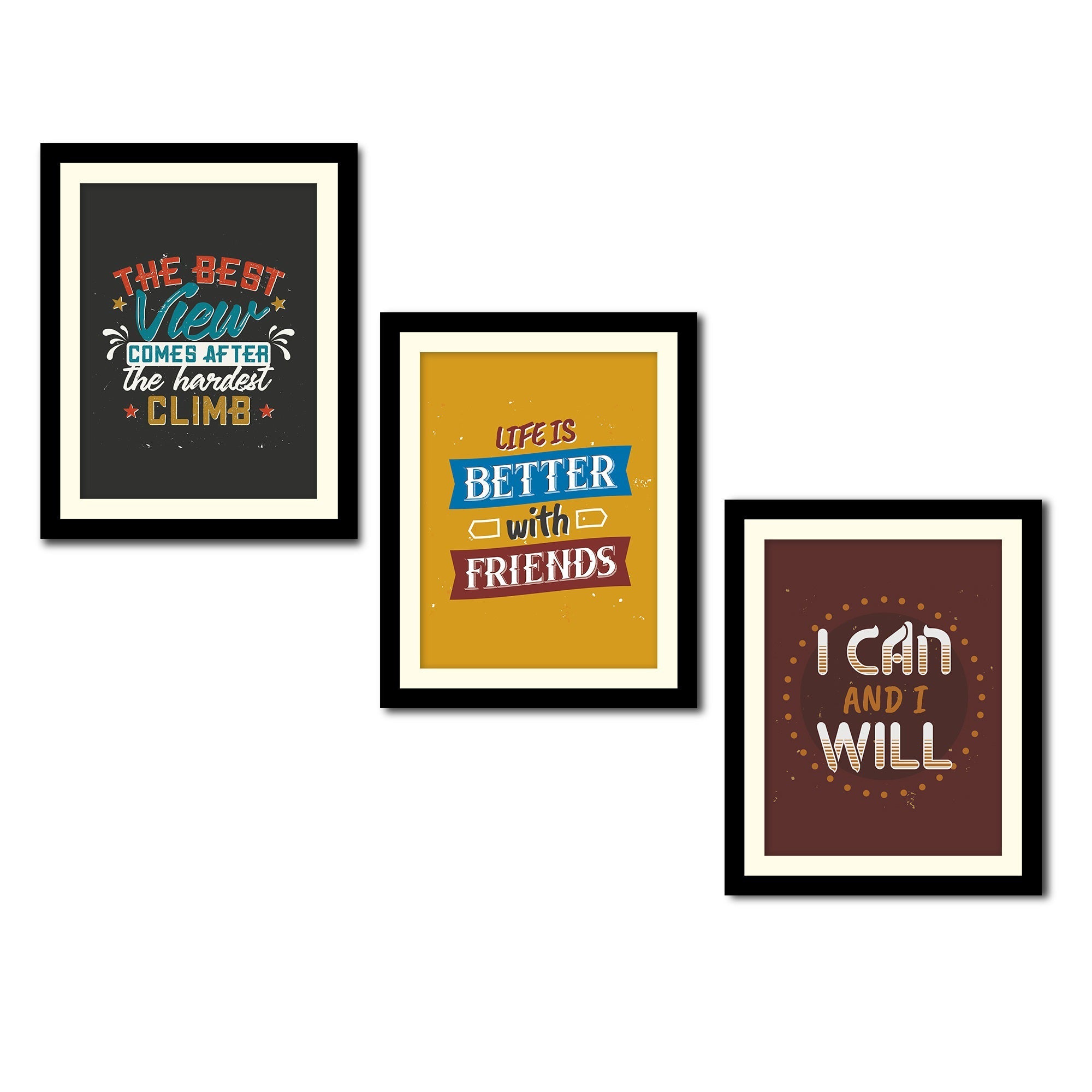 Motivational Quotes Multi Wall Hanging Frames