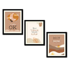 Motivational Quotes Wall Art Frames Set of Three