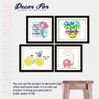 Never Look Back Positive Quotes Wall Hanging Frame Set of Four