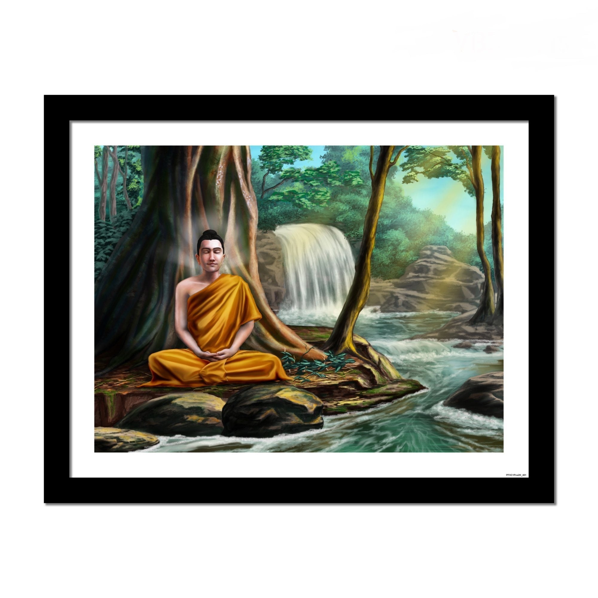 Premium Wall Frame Painting of Peaceful God Buddha