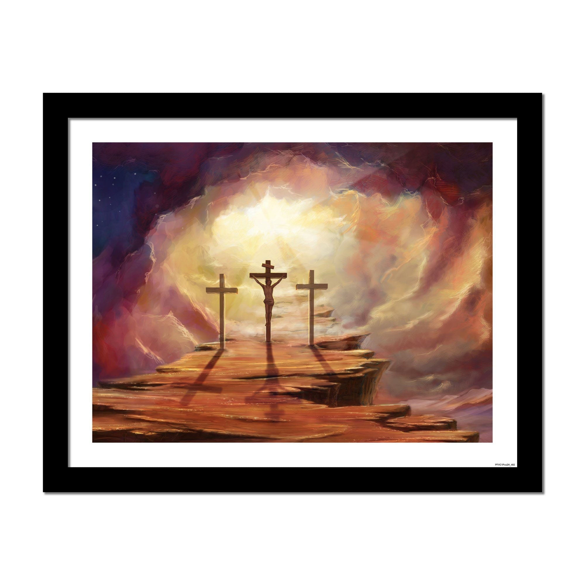 Jesus God on Cross Premium Wall Frame Painting
