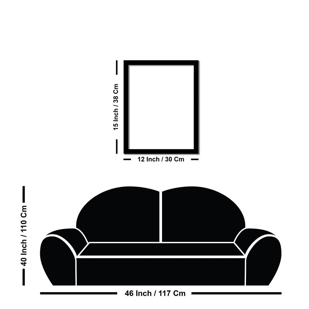 Premium Wall Frame Painting of The Train and It's Reflection