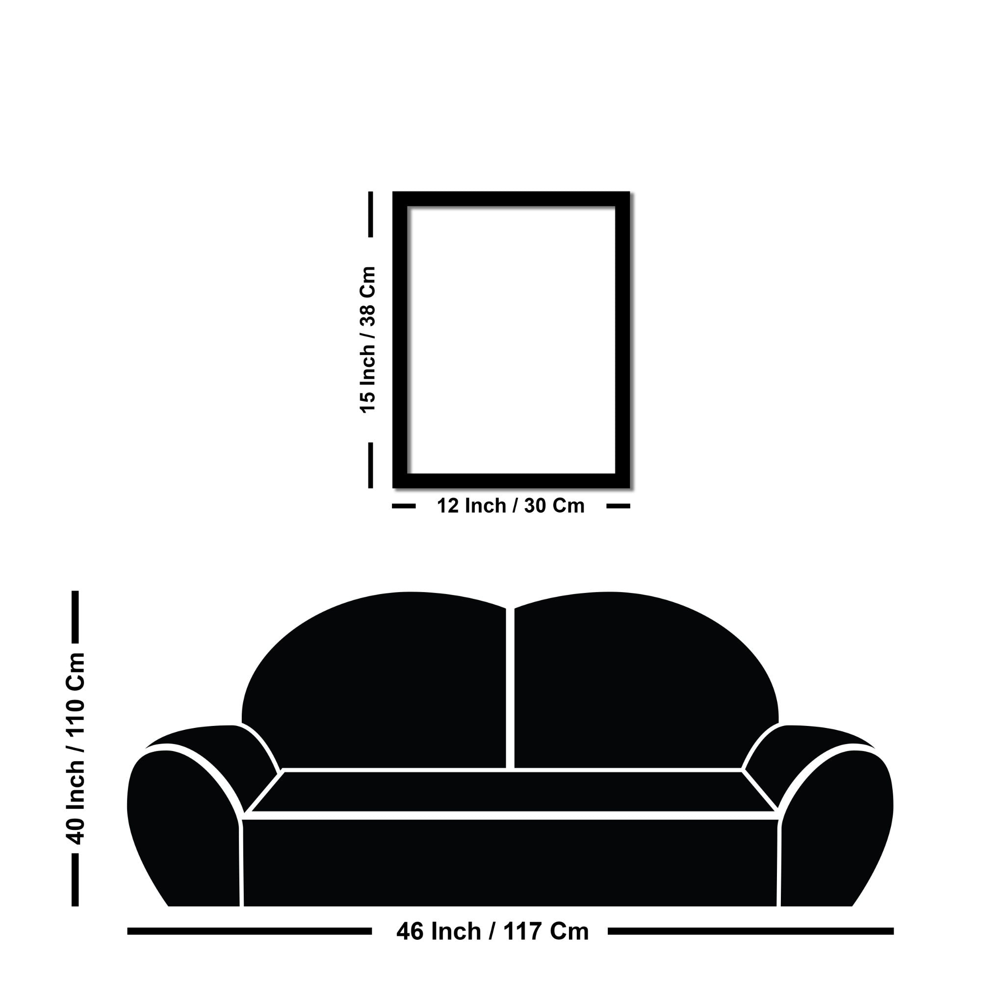 Premium Wall Frame Painting of The Train and It's Reflection