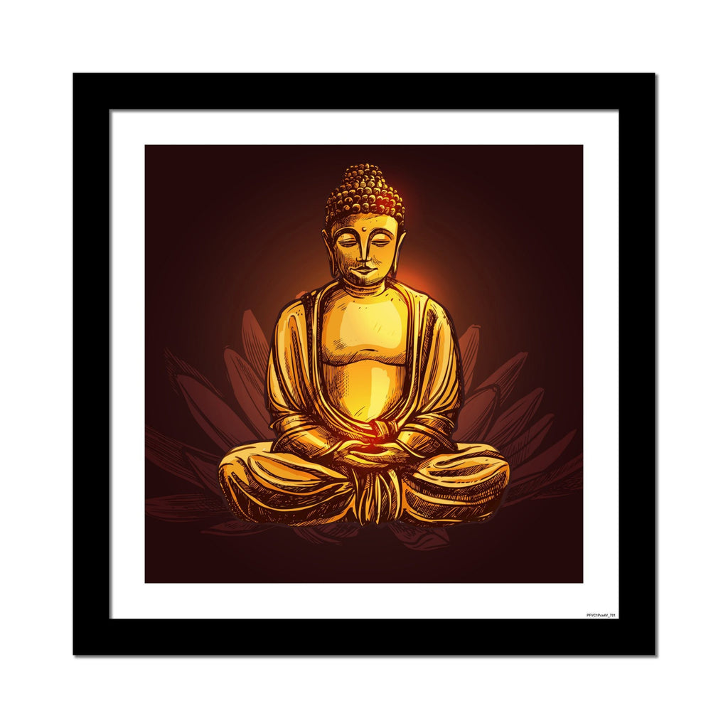 Premium Wall Frame Painting of Lord Buddha Doing Meditation