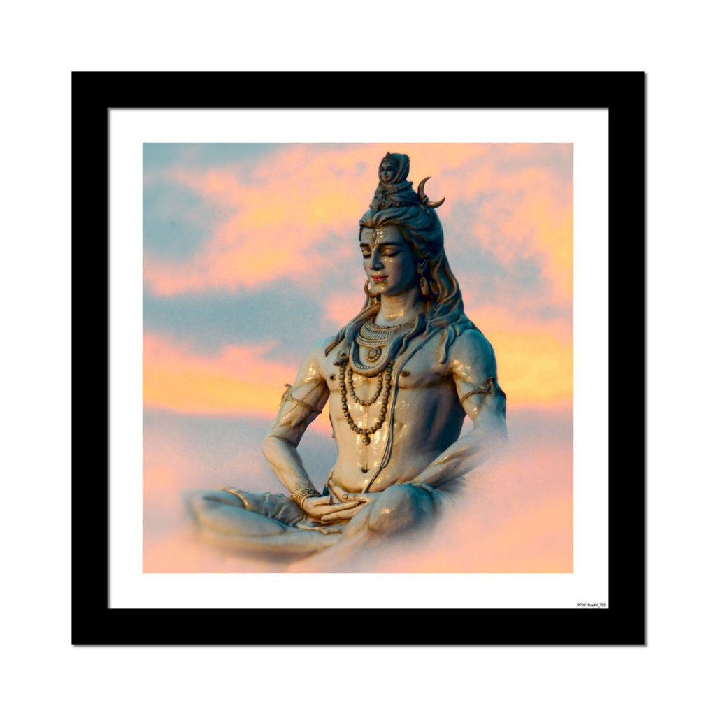 Premium Wall Frame Painting of Lord Shiva Sculpture