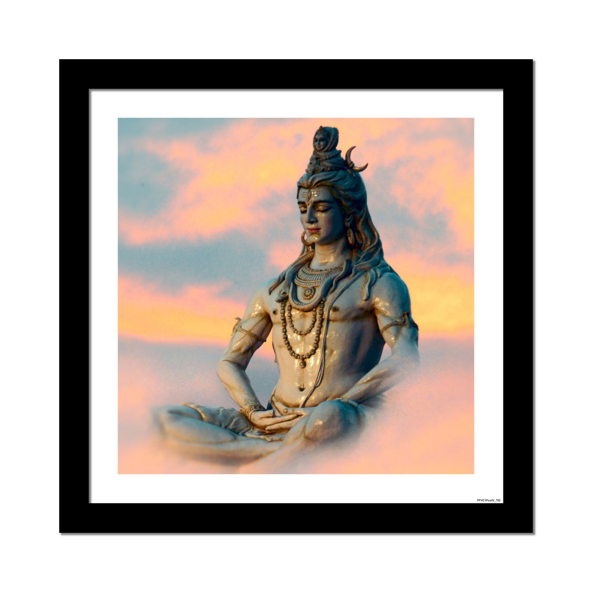 Premium Wall Frame Painting of Lord Shiva Sculpture
