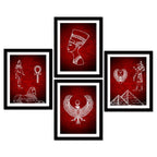 Premium Frame Painting of Egypt Ancient Line Art Set of 4