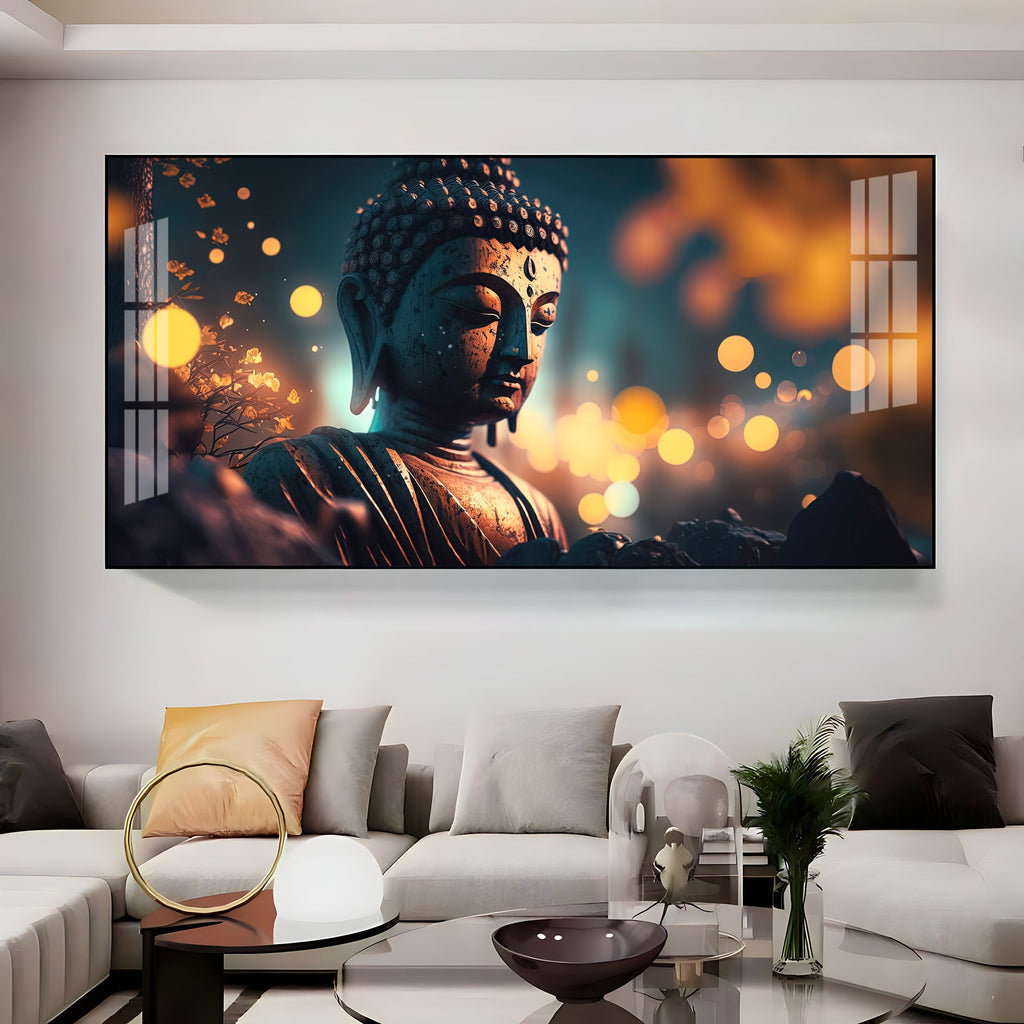 Mulling Over Buddha Premium Acrylic Horizontal Wall Art