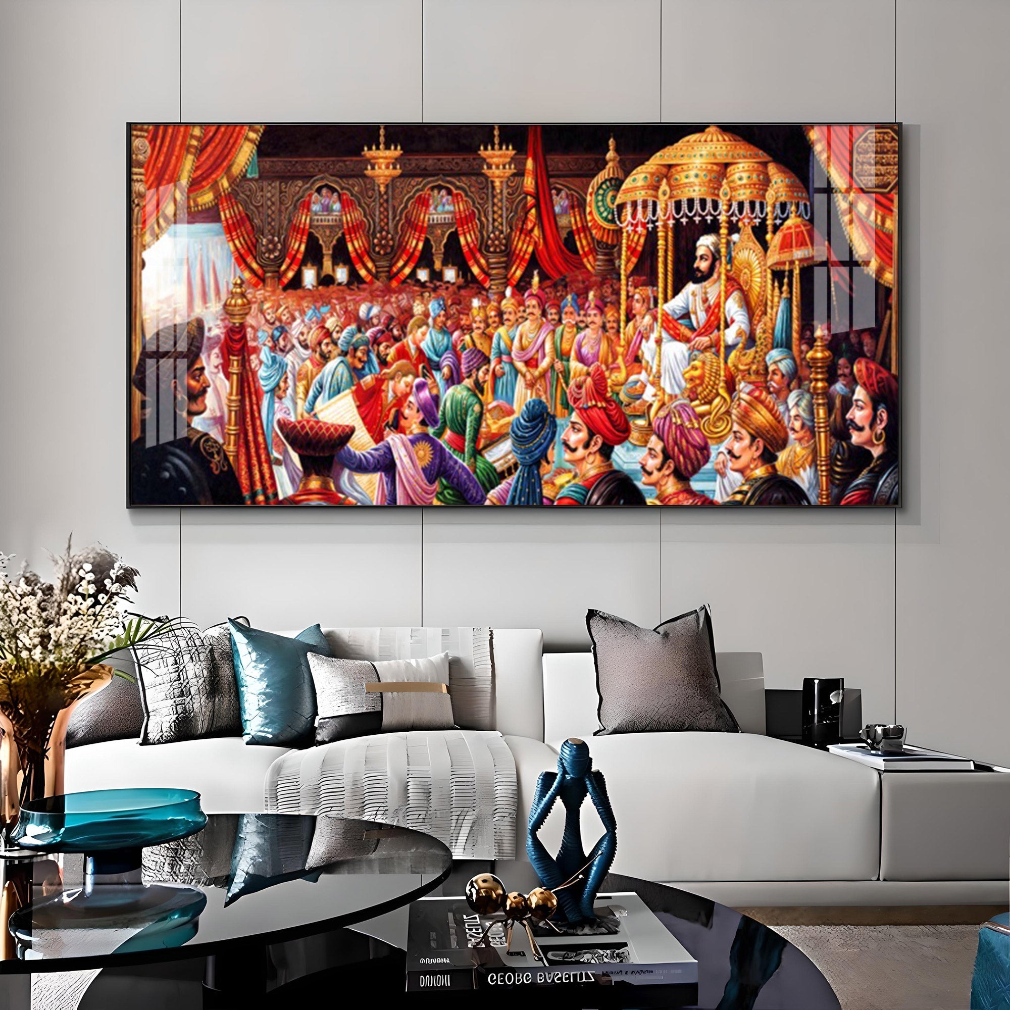 Coronation Of Shivaji Maharaj Premium Acrylic Horizontal Wall Art