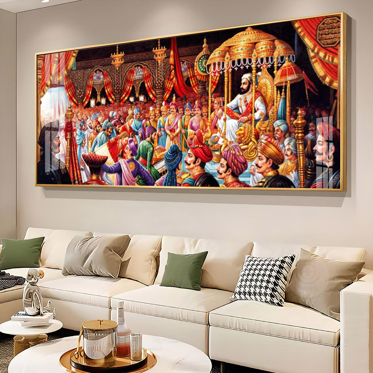 Coronation Of Shivaji Maharaj Premium Acrylic Horizontal Wall Art