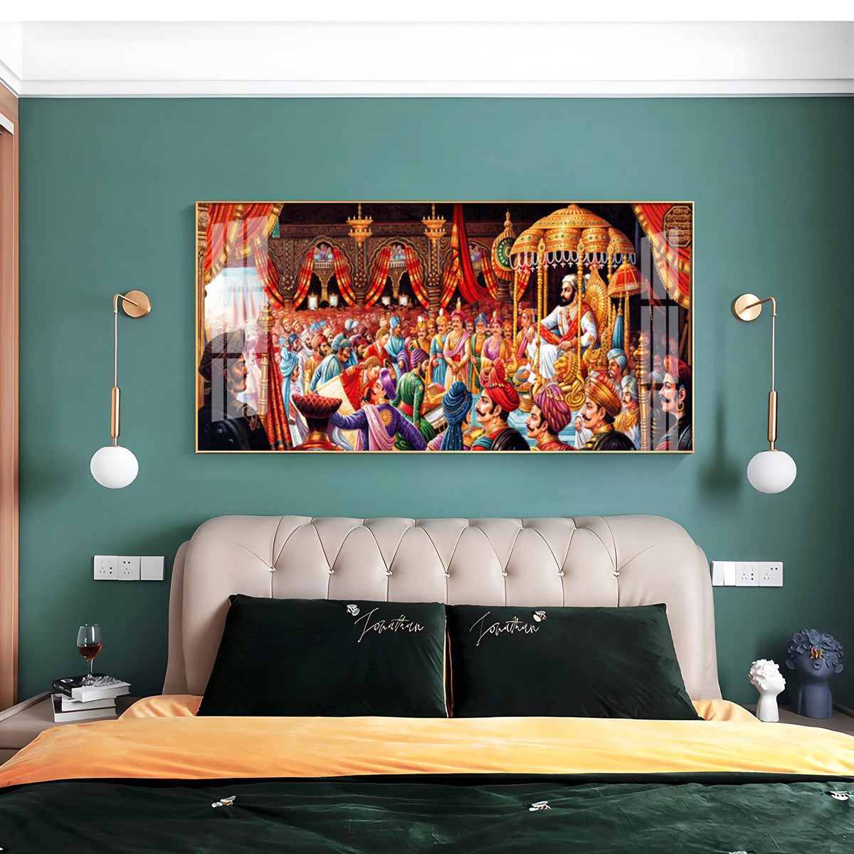 Coronation Of Shivaji Maharaj Premium Acrylic Horizontal Wall Art