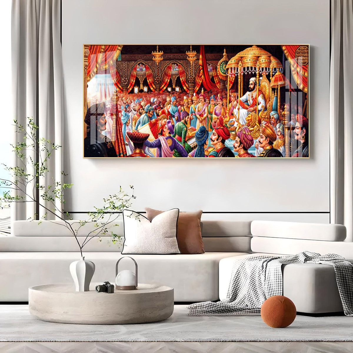 Coronation Of Shivaji Maharaj Premium Acrylic Horizontal Wall Art